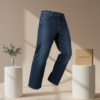 TrendZAuras™ Premium Dark Blue Straight-Fit Relaxed Jeans