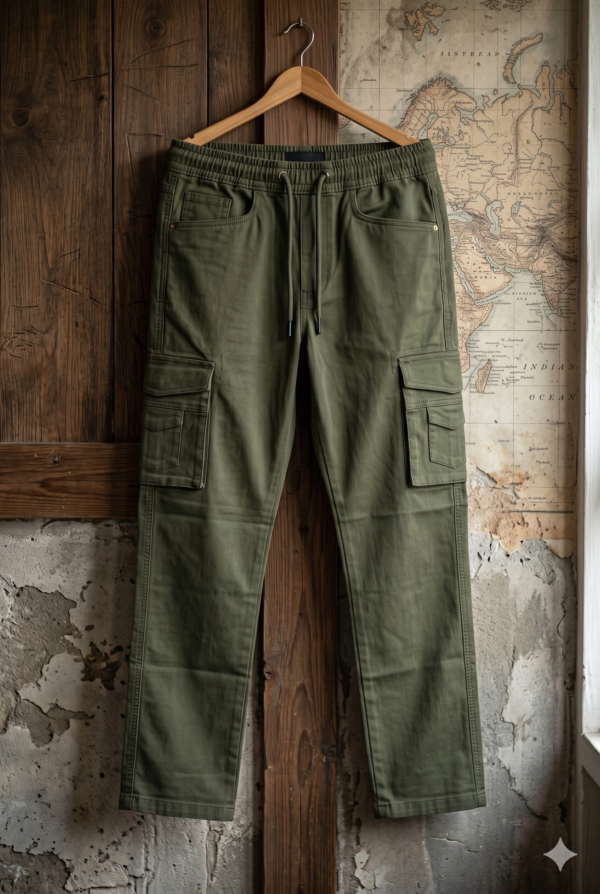 Men’s Olive Green Straight Fit Cargo Pants – Rugged Streetwear Style | TrendZAuras